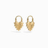 Awe Inspired Earrings 14K Yellow Gold Vermeil / Pair Spiked Heart Earrings