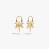 Awe Inspired Earrings 14K Yellow Gold Vermeil / Pair Spiked Triple Moon Huggies