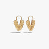 Awe Inspired Earrings 14K Yellow Gold Vermeil / Pair Wing Huggies