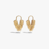 Awe Inspired Earrings 14K Yellow Gold Vermeil / Pair Wing Huggies