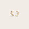 Awe Inspired Earrings 14K Yellow Gold Vermeil Pavé Moon Studs