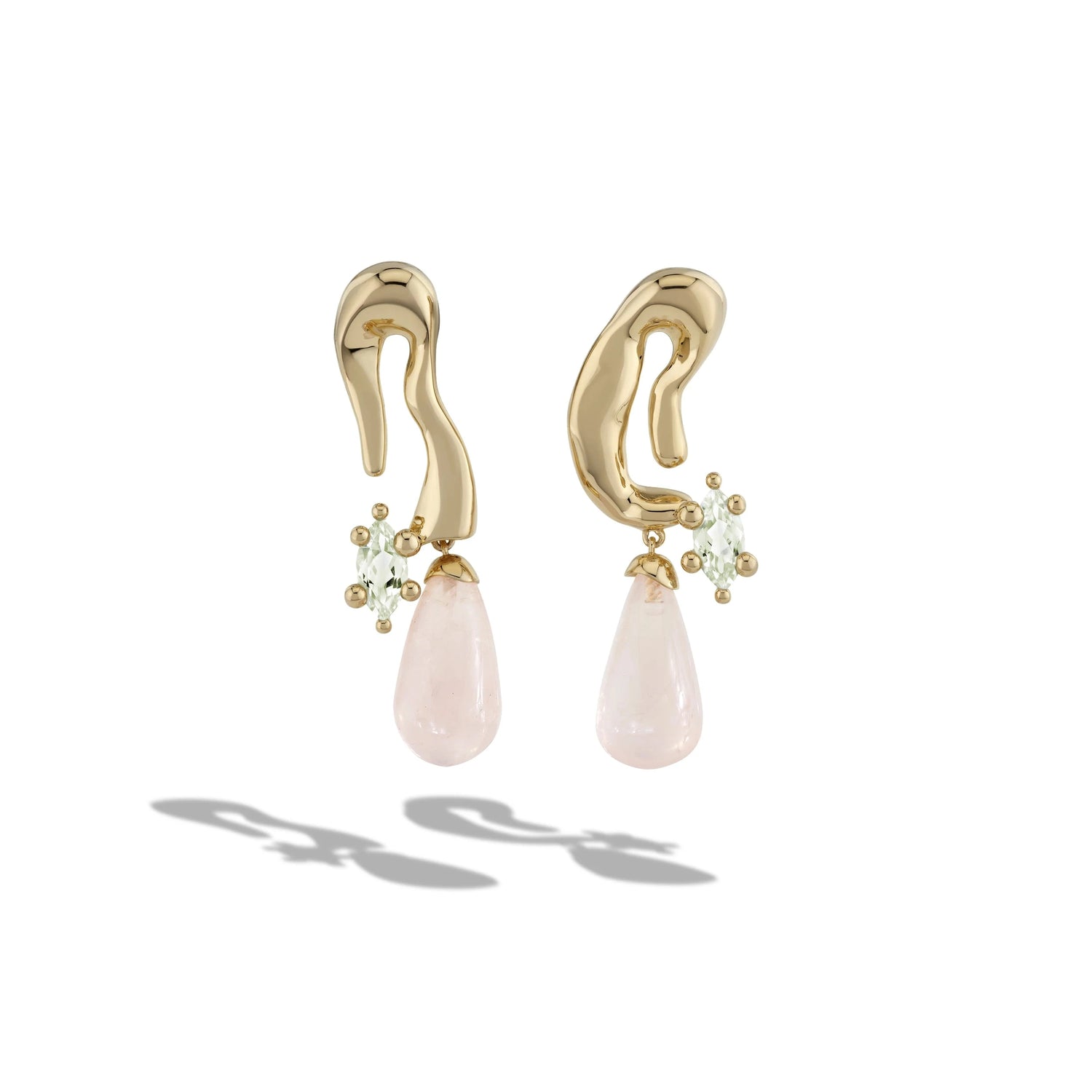 Awe Inspired Earrings 14K Yellow Gold Vermeil Petal Drop Earrings