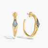 Awe Inspired Earrings 14K Yellow Gold Vermeil Prism Oval Hoops