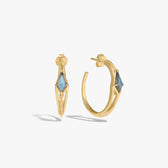 Awe Inspired Earrings 14K Yellow Gold Vermeil Prism Oval Hoops