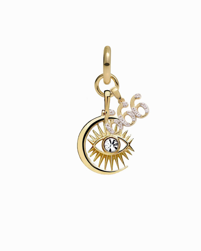 Awe Inspired Earrings 14K Yellow Gold Vermeil / Single / 666 Third Eye Earring Set