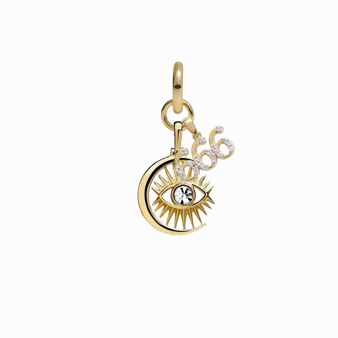 Awe Inspired Earrings 14K Yellow Gold Vermeil / Single / 666 Third Eye Earring Set