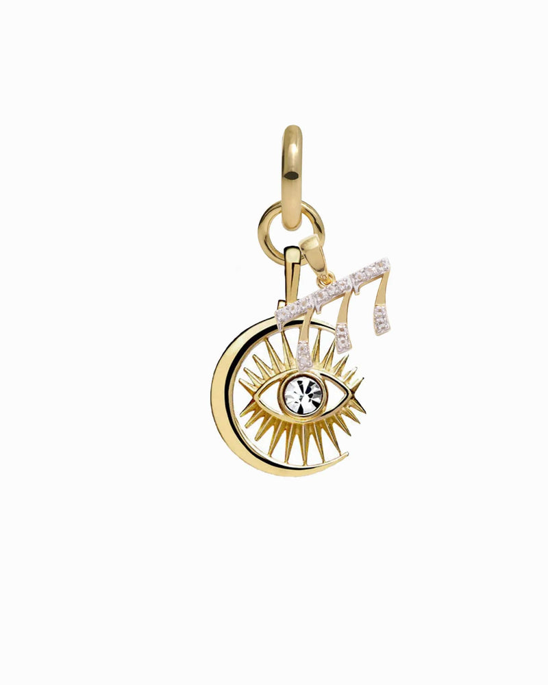 Awe Inspired Earrings 14K Yellow Gold Vermeil / Single / 777 Third Eye Earring Set