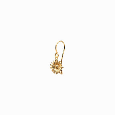 Awe Inspired Earrings 14K Yellow Gold Vermeil / Single Daisy Earring