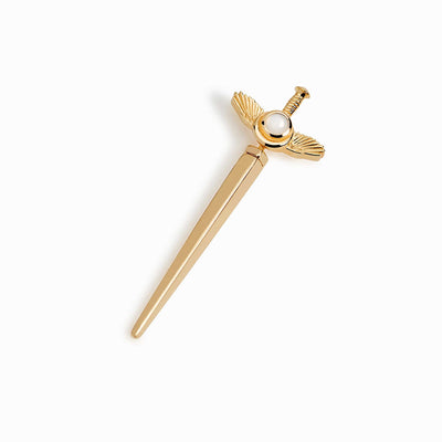 Awe Inspired Earrings 14K Yellow Gold Vermeil / Single Flying Dagger Studs