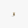 Awe Inspired Earrings 14K Yellow Gold Vermeil / Single Hematite Ant Studs