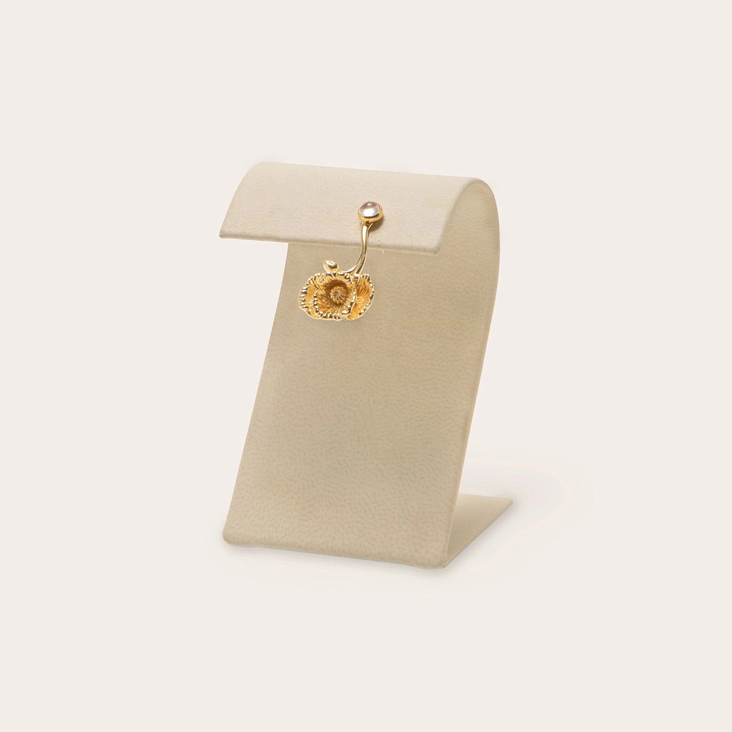Awe Inspired Earrings 14k Yellow Gold Vermeil / Single Poppy Studs