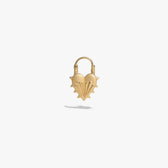 Awe Inspired Earrings 14K Yellow Gold Vermeil / Single Spiked Heart Earrings