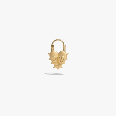 Single Spiked Heart Earring