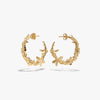 Awe Inspired Earrings 14K Yellow Gold Vermeil / Small Secret Forest Hoops