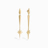 Awe Inspired Earrings 14K Yellow Gold Vermeil Stardust Statement Earrings