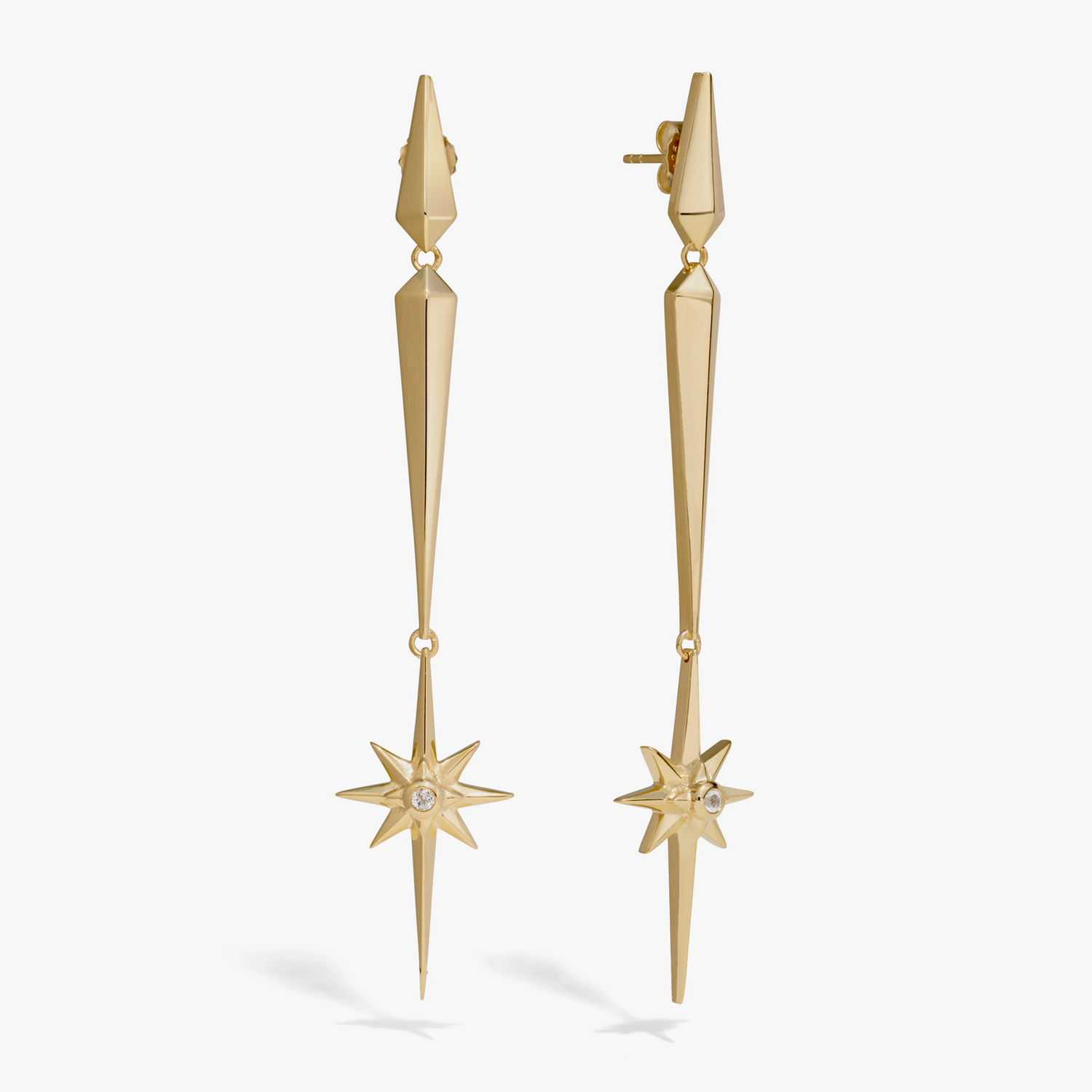 Product image of Awe Inspired Earrings 14K Yellow Gold Vermeil Stardust Statement Earrings