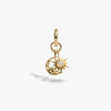 Awe Inspired Earrings 14K Yellow Gold Vermeil Sun & Moon Charm Earring