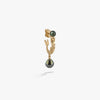 Awe Inspired Earrings 14K Yellow Gold Vermeil / Tahitian Pearl / Single Sea Siren Pearl Earrings