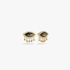Awe Inspired Earrings 14K Yellow Gold Vermeil Third Eye Black Mother of Pearl Studs