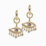 Awe Inspired Earrings 14K Yellow Gold Vermeil Third Eye Charm Earrings