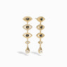 Awe Inspired Earrings 14K Yellow Gold Vermeil Third Eye Drop Earrings