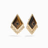 Awe Inspired Earrings 14K Yellow Gold Vermeil Tiger's Eye Boho Kite Earrings