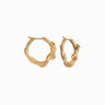 Awe Inspired Earrings 14K Yellow Gold Vermeil Twisted Serpents Hoop Earrings