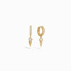 Awe Inspired Earrings 14K Yellow Gold Vermeil / White Topaz White Topaz Spike Huggies