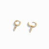 Awe Inspired Earrings 14K Yellow Gold Vermeil / White Topaz White Topaz Spike Huggies