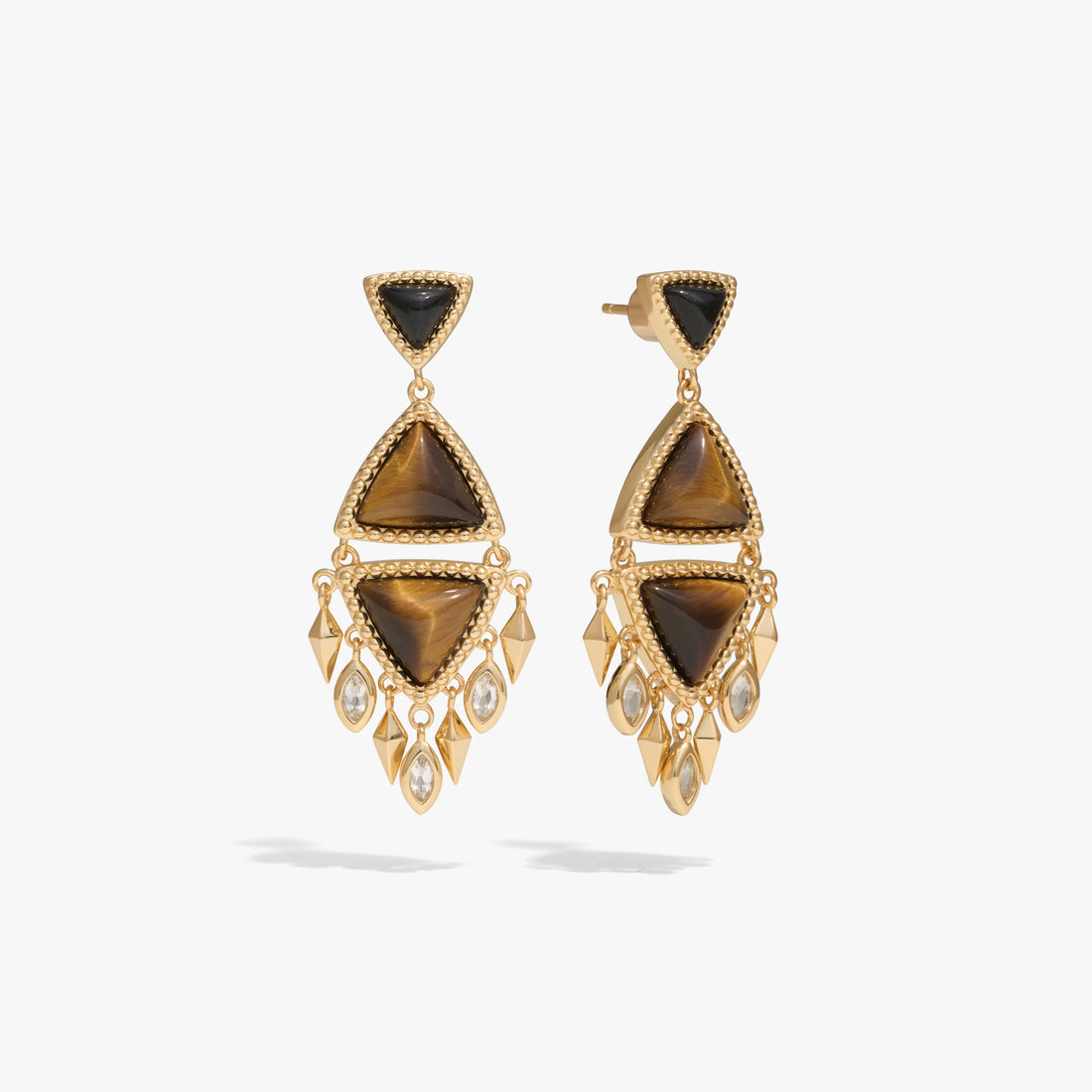 Awe Inspired Earrings 14K Yellow Gold Vermeil Wind Chime Earrings
