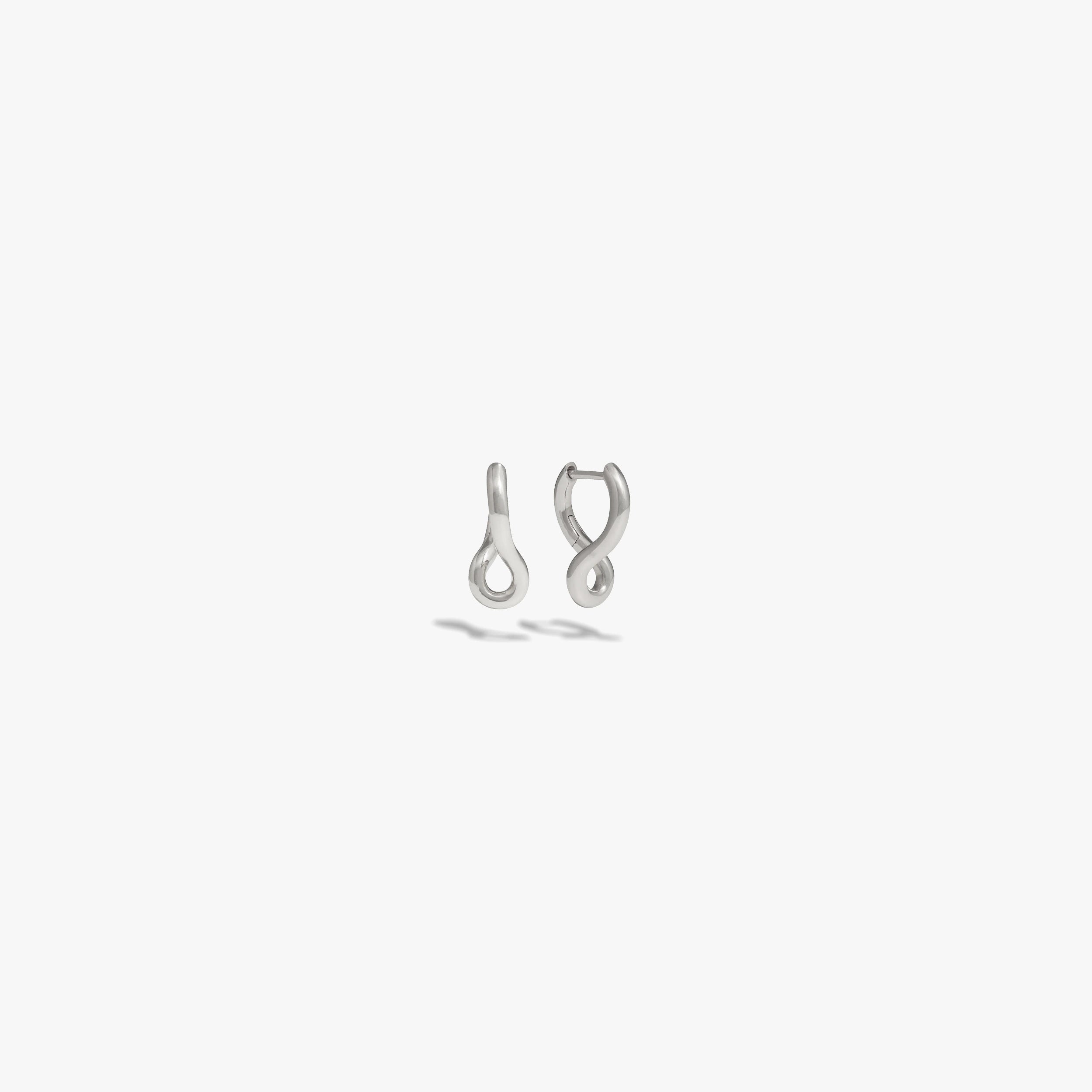 Awe Inspired Earrings 925 Sterling Silver Charm Collector Hoops