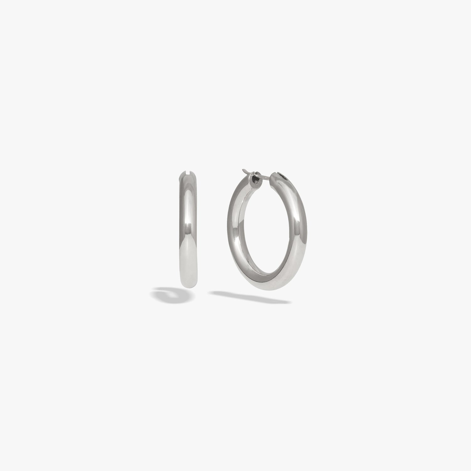 Awe Inspired Earrings 925 Sterling Silver Classic Hoops