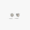 Awe Inspired Earrings 925 Sterling Silver Opal Sun Studs