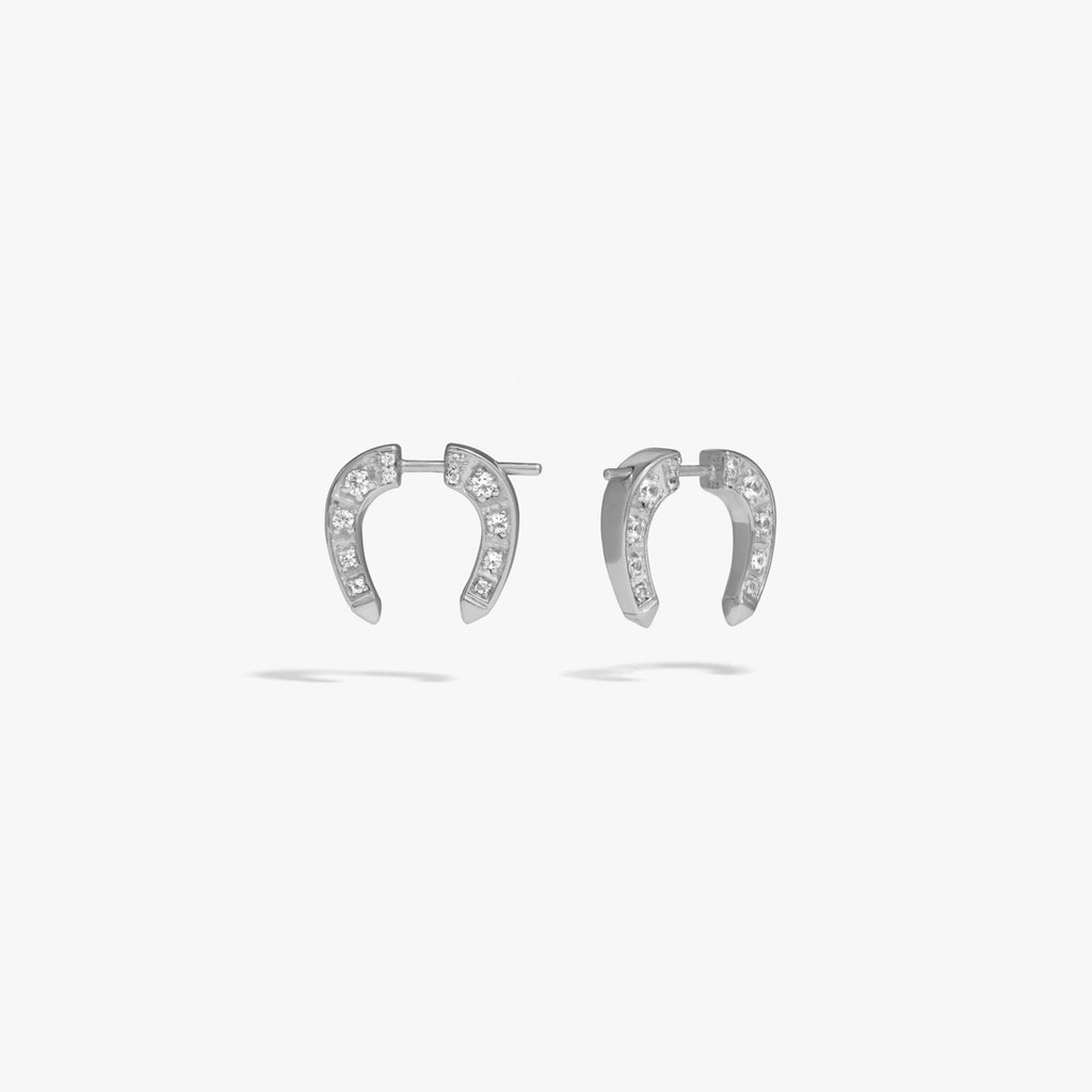 Awe Inspired Earrings 925 Sterling Silver / Pair Horseshoe Bypass Earring