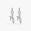 Awe Inspired Earrings 925 Sterling Silver / Pair Knowledge Is Power Charm Earrings
