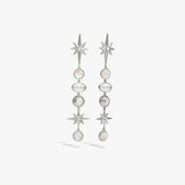 Awe Inspired Earrings 925 Sterling Silver / Pair Midnight Reflection Drop Earrings