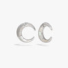 Awe Inspired Earrings 925 Sterling Silver / Pair Statement Crescent Moon Earrings