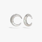 Awe Inspired Earrings 925 Sterling Silver / Pair Statement Crescent Moon Earrings