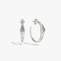Awe Inspired Earrings 925 Sterling Silver Prism Oval Hoops