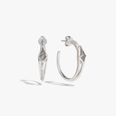 Awe Inspired Earrings 925 Sterling Silver Prism Oval Hoops