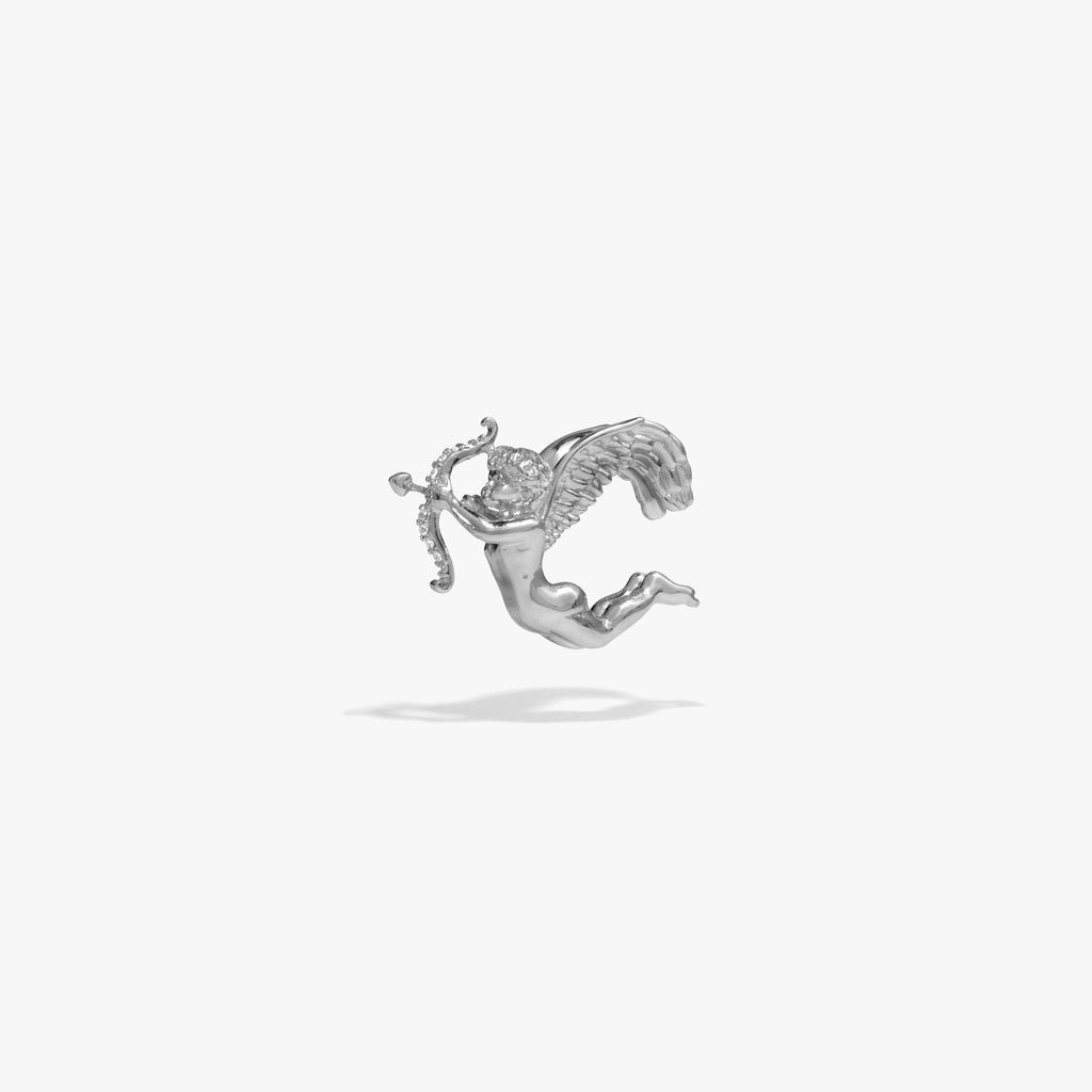 Awe Inspired Earrings 925 Sterling Silver / Single Men's Cupid Ear Cuff
