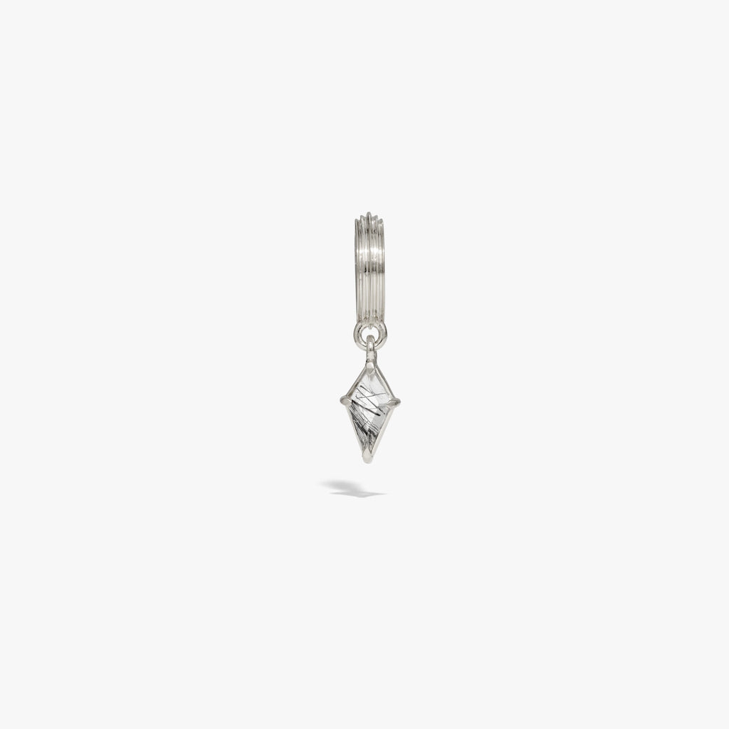 Awe Inspired Earrings 925 Sterling Silver / Single Prism Huggies
