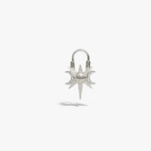Awe Inspired Earrings 925 Sterling Silver / Single Spiked Triple Moon Huggies