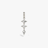 Awe Inspired Earrings 925 Sterling Silver / Single Triple Prism Huggies