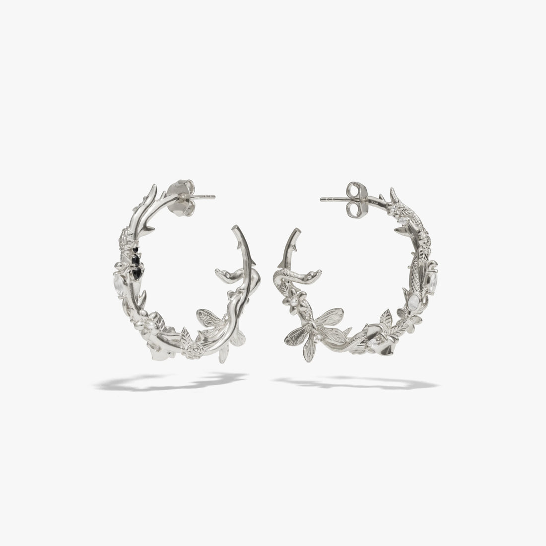 Awe Inspired Earrings 925 Sterling Silver / Small Secret Forest Hoops