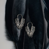 Awe Inspired Earrings Angel Wing Huggies