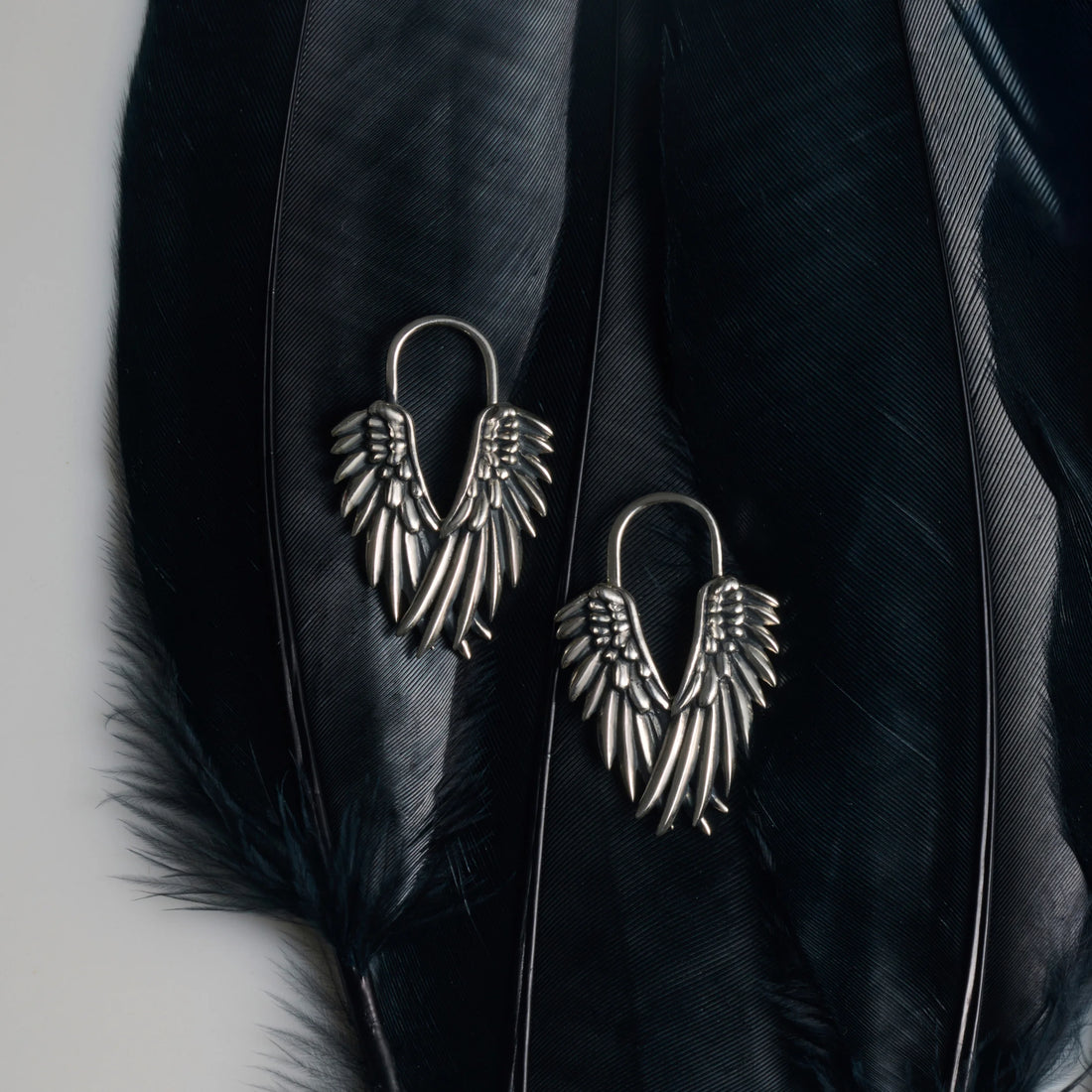 Awe Inspired Earrings Angel Wing Huggies