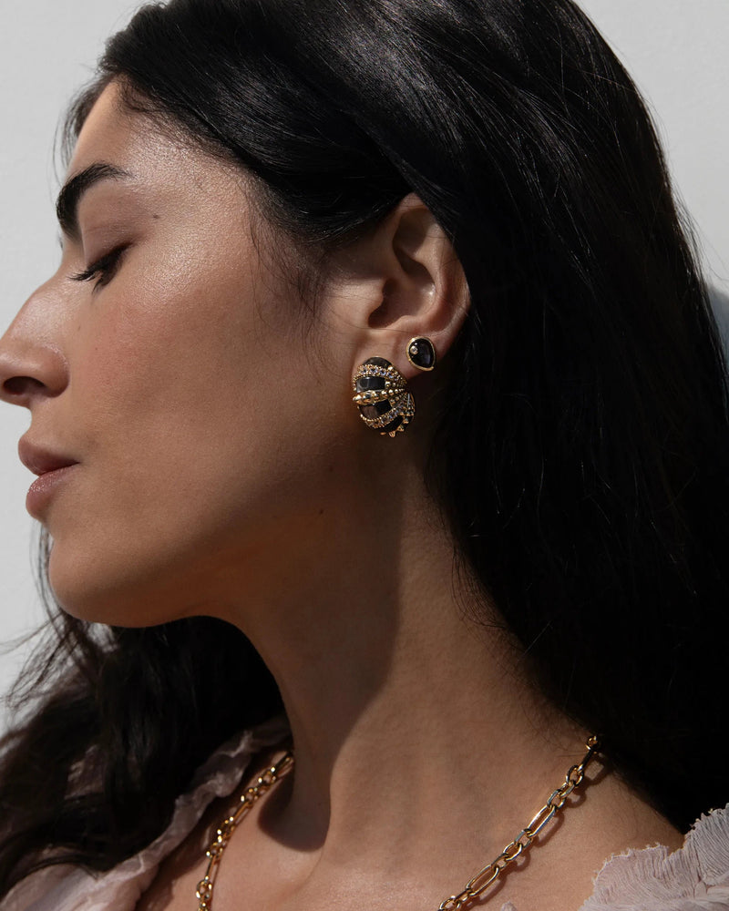 Awe Inspired Earrings Deep Sea Urchin Statement Studs