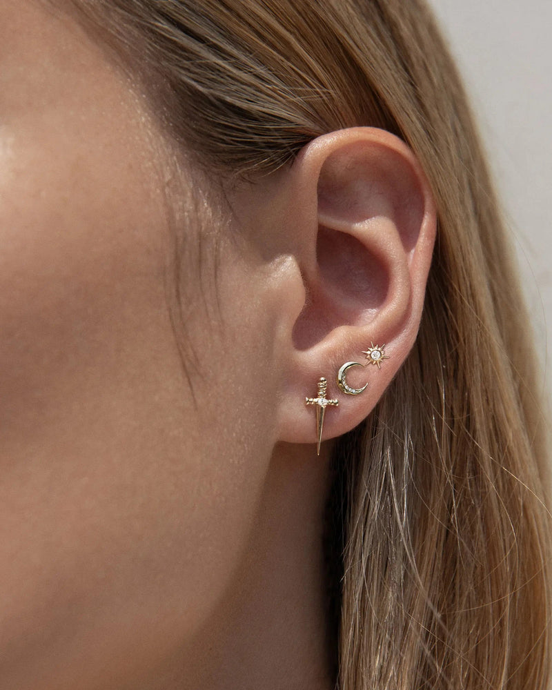 Awe Inspired Earrings Emerald Snake Studs