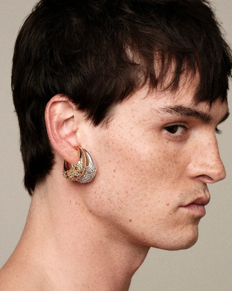 Awe Inspired Earrings Encrusted Abstract Ear Cuff